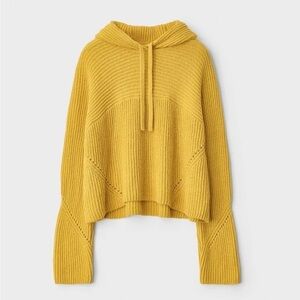 Rag & Bone sunny rib cotton crop hoodie knit